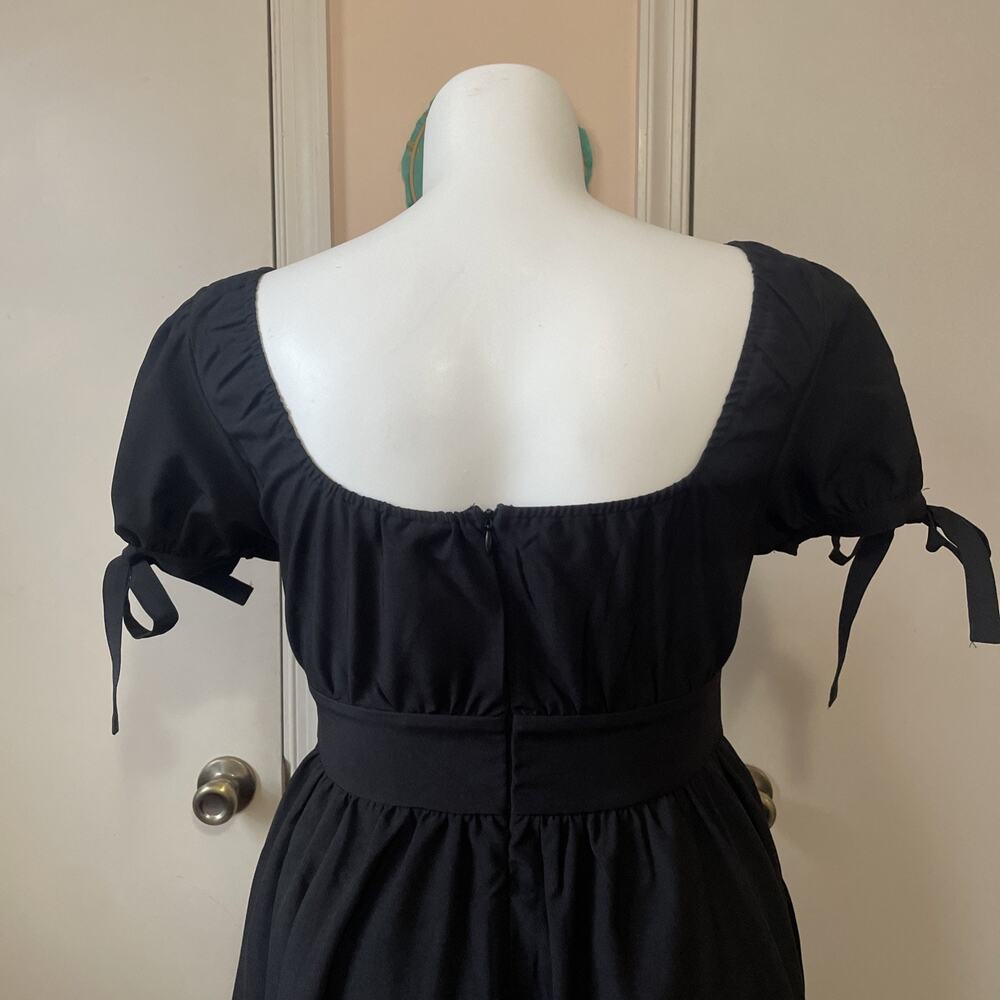 NWOT KILLSTAR Black Peasant Goth Knee-Length Short Sleeve Square Neck Large - Picture 6 of 12